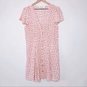 BeachGold Floral Button Front Mini Dress